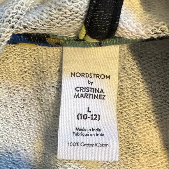 NWT Cristina Martinez Colorful Floral Hoodie Girls Large - Picture 3 of 8